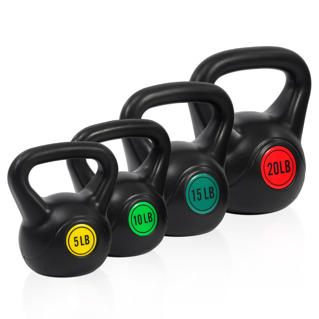 BalanceFrom 4-Piece Wide Grip Kettlebell Set