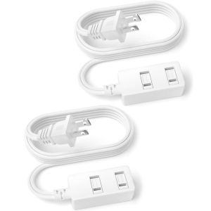 2-Pack Indoor 3-Outlets Extension Cords