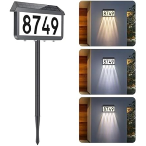 Solar LED Illuminated House Address Sign