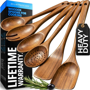 6-Piece Teak Wood Utensil Set