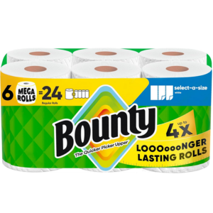 Bounty 6-Pack Mega Rolls Paper Towels