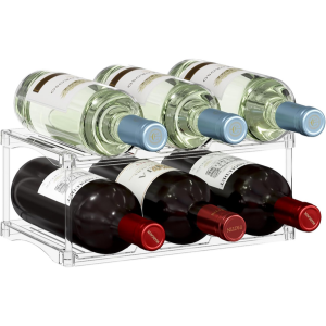 2-Tier Clear Freestanding Wine Holder