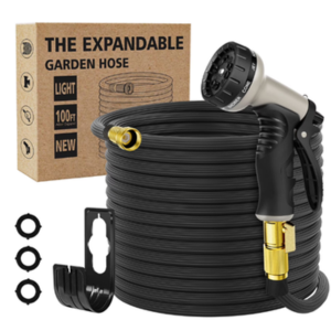 100' Flexible Garden Hose w/Nozzle
