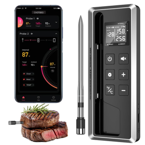 Temmio 800' Bluetooth Meat Thermometer w/Smart Timer & App Control