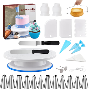 82-Piece Cake Decorating Tools Supplies Kit w/Turntable Stand