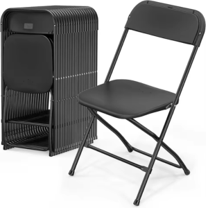 8-Pack Plastic Stackable Folding Chair