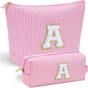 Initial Travel & Makeup Bag Set