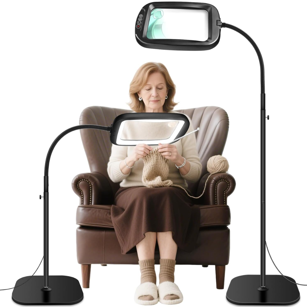 60-LED Floor Magnifying Glass Lamp
