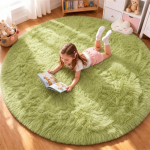 Sanmadrola 4' Soft Faux Fur Area Rug