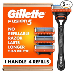 Gillette Fusion5 Men's Razor Handle w/4 Refills