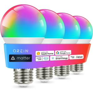 4-Pack Smart WiFi LED Light Bulbs w/App