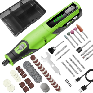 Cordless 2500mAh Rotary Tool w/ 64-Piece Accessories