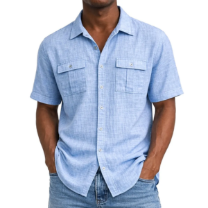 Men's Linen Short Sleeve Casual Shirt