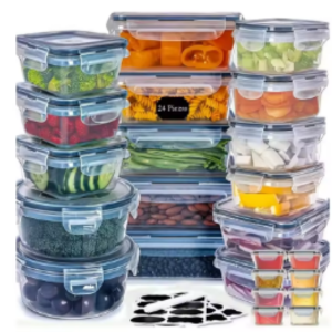 24-Piece Kitchen Storage Container Set
