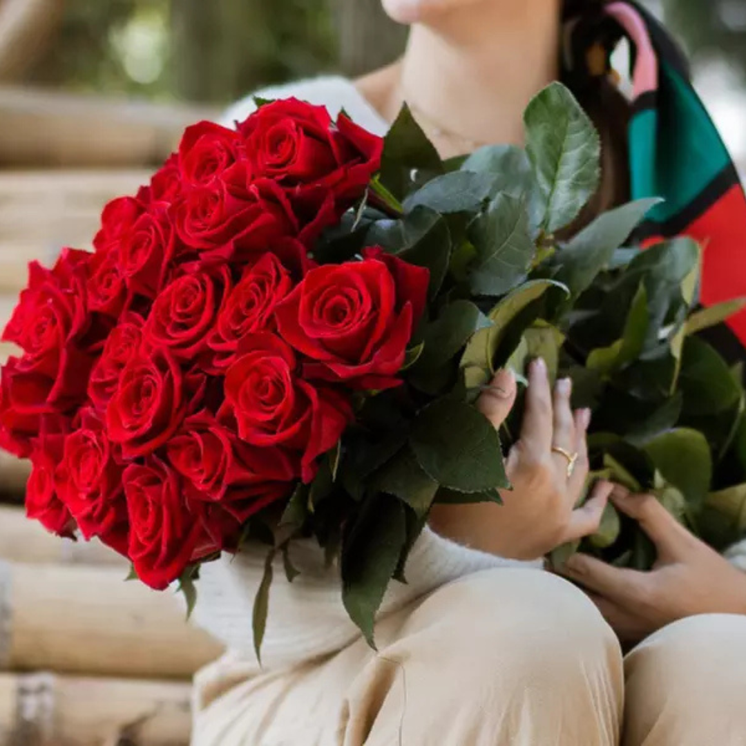 Rose Farmers 24-Piece Long Stem Red Roses