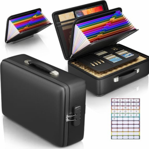 Fireproof Document File Organizer Box